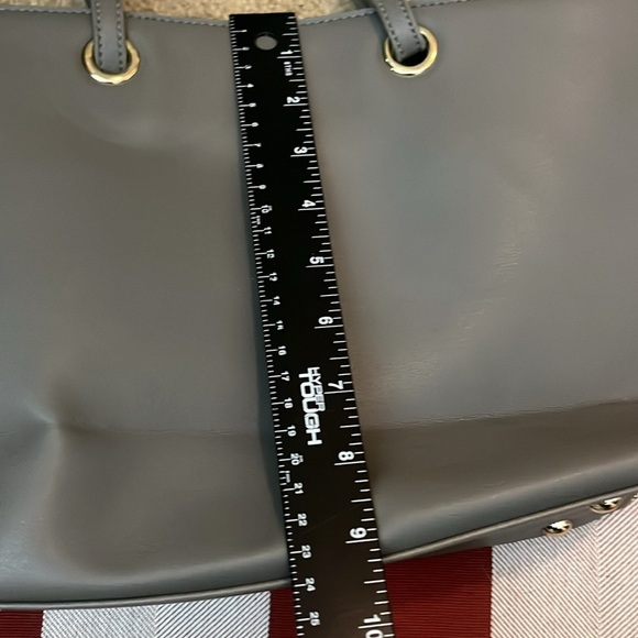 Gray Tote With Gold Accents NWOT - Picture 6 of 11